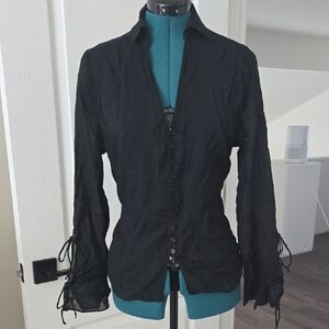 Express Black Button Down Shirt